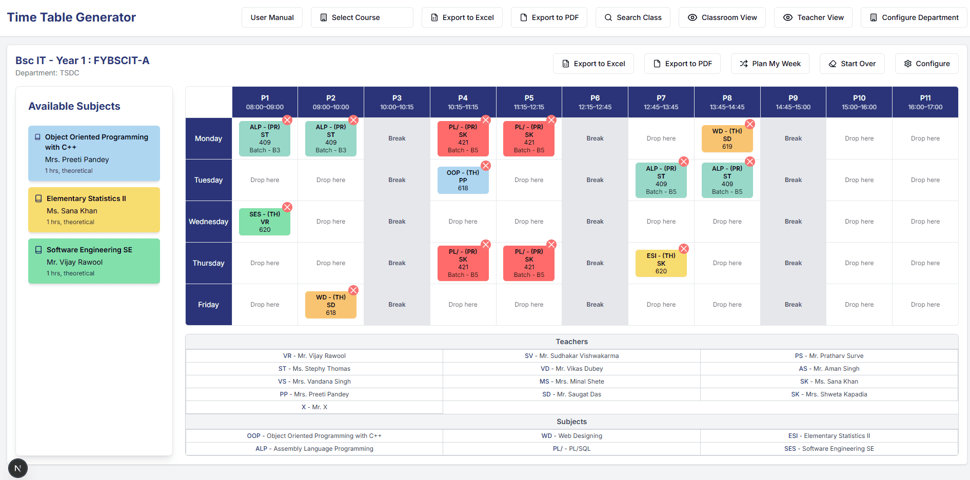 AI Timetable Scheduling Preview