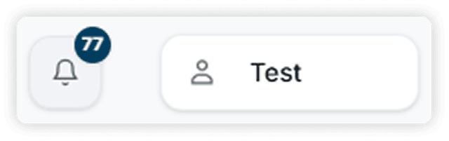 Notification Bell & User Profile