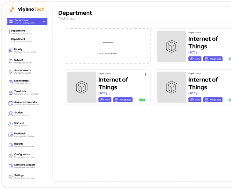 VighnoERP Academic Module